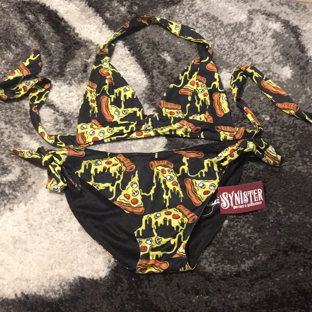 Sourpuss Pizza Party Bikini Set 🍕